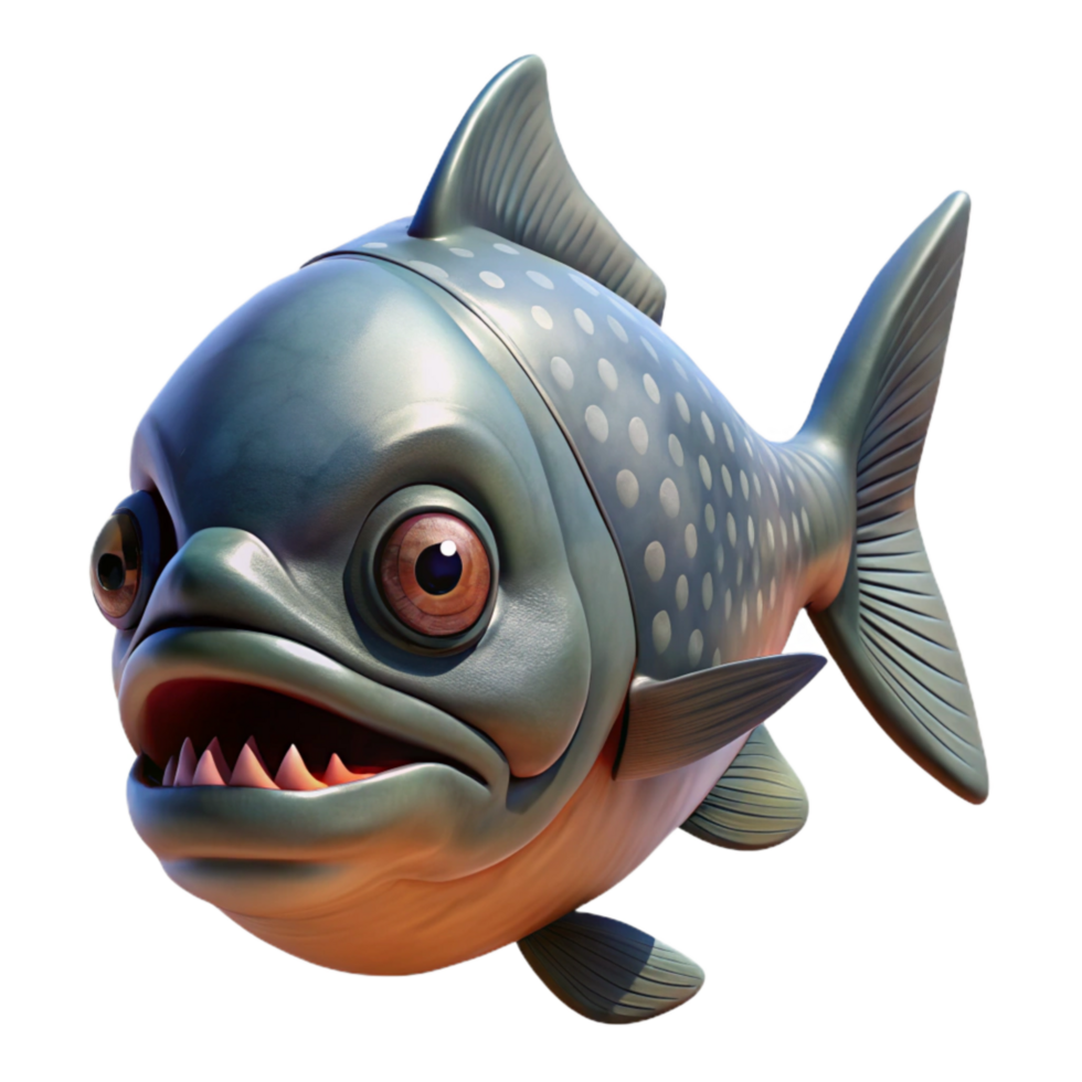 serene classic Realistic Piranha with Transparent Background png