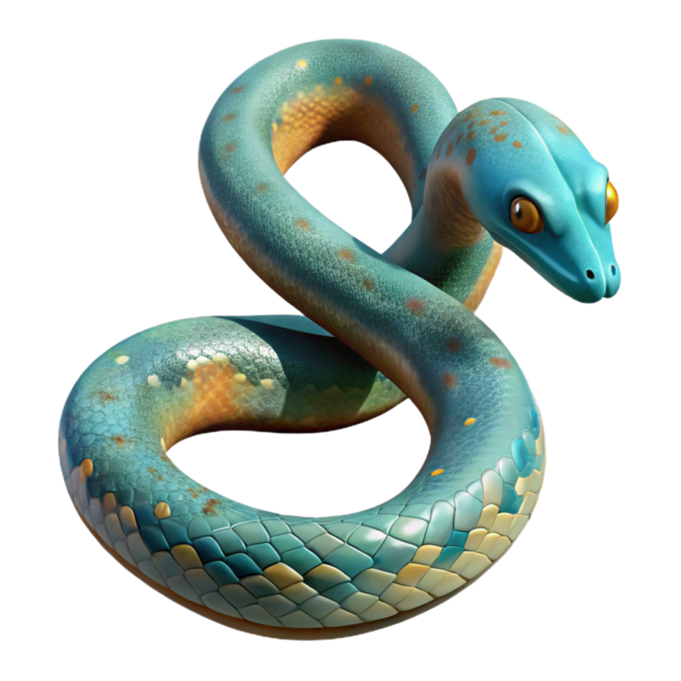 beautiful creative Realistic Sea Snake with Transparent Background high resolution png