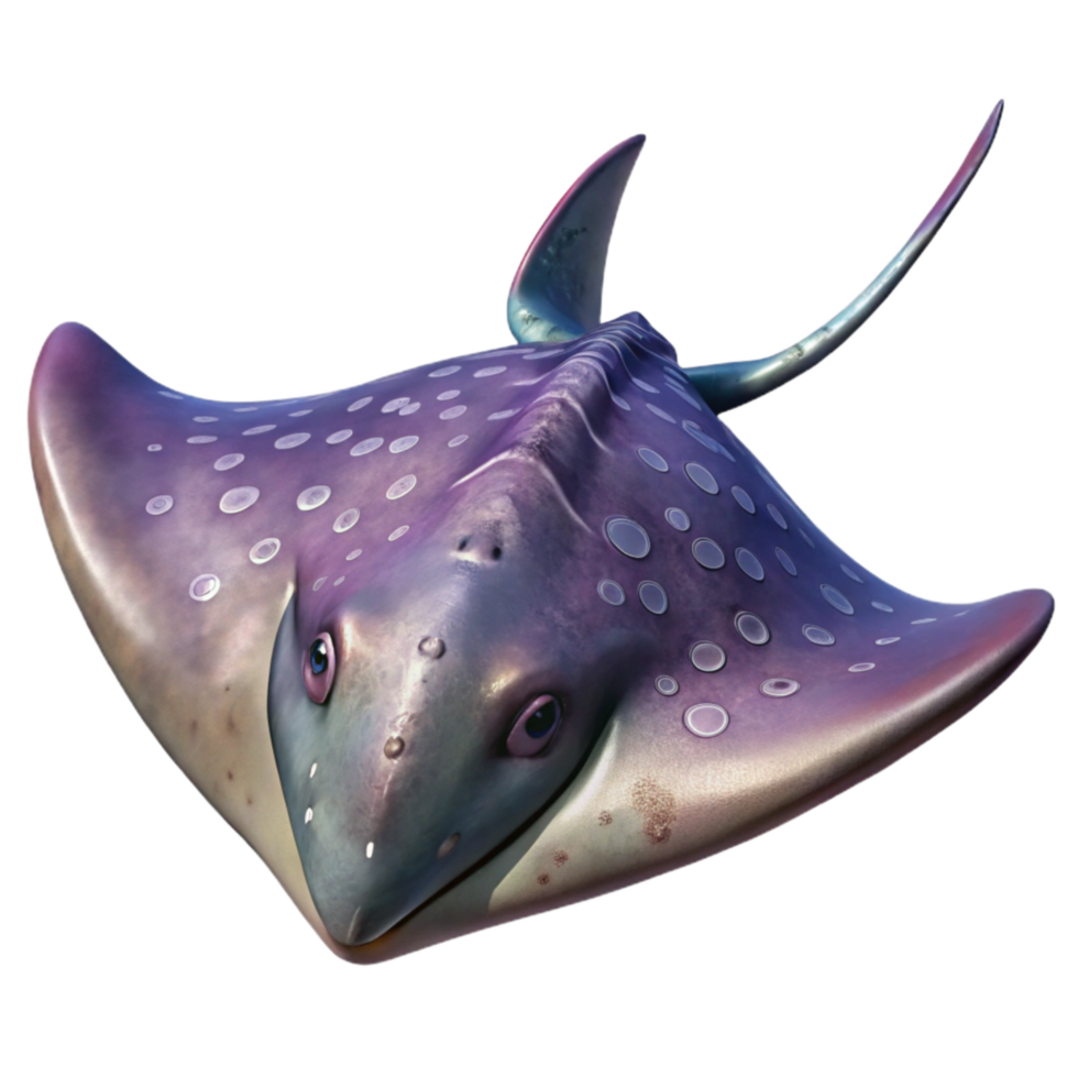 dramatic contemporary Realistic Stingray with Transparent Background authentic png
