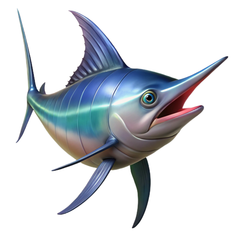 serene contemporary Realistic Swordfish with Transparent Background high quality png
