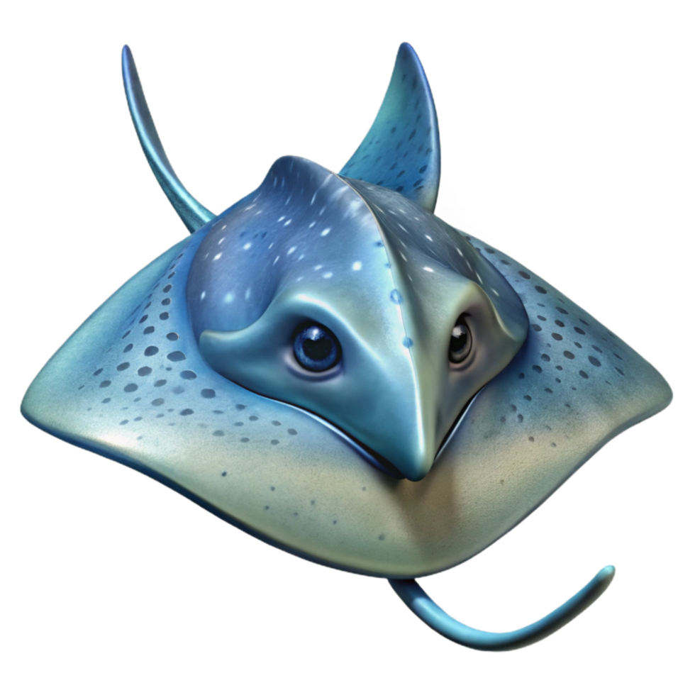 magnificent contemporary Realistic Stingray with Transparent Background detailed png