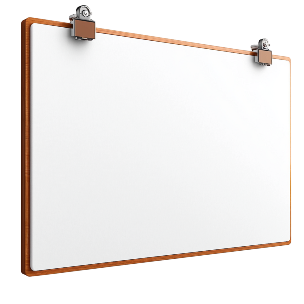 Blank clipboard metal clips ready for writing png