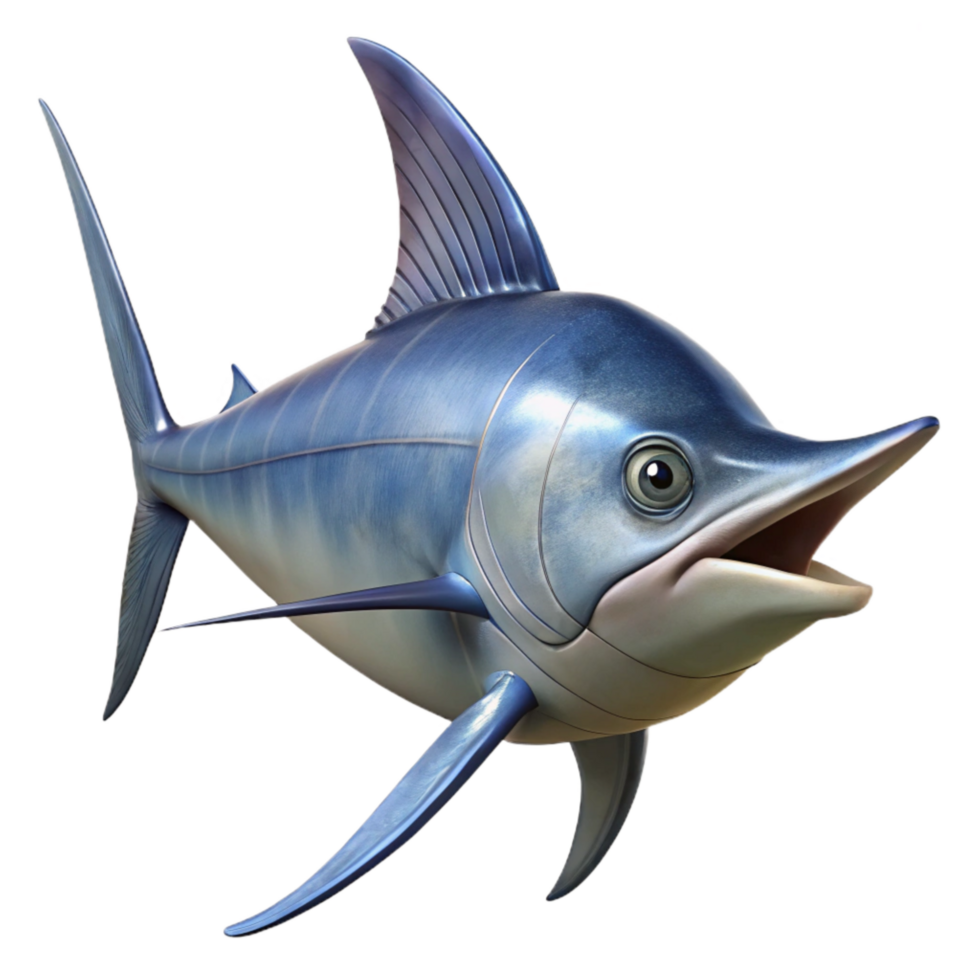 elegant classic Realistic Swordfish with Transparent Background high quality png