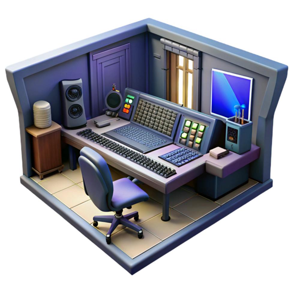 wonderful creative Recording Studio Control Room Isolated exclusive png