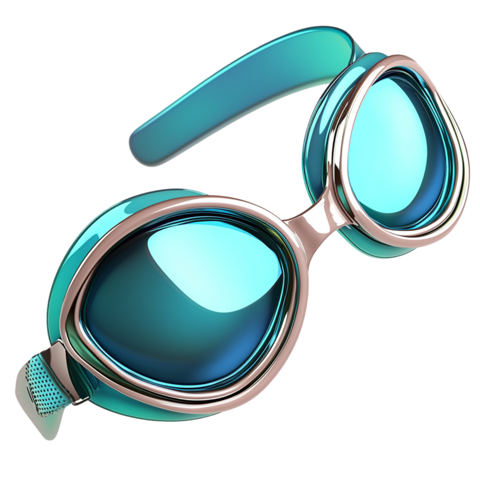 blue swimming goggles a sleek design png