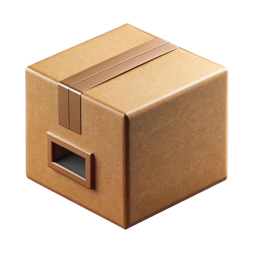 beautiful contemporary Recyclable Cardboard Box Cutout on Transparent Background exclusive png