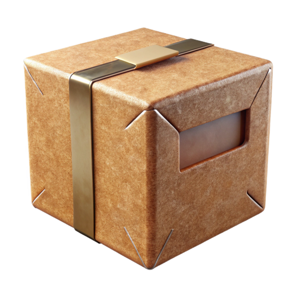 stunning classic Recycled Cardboard Box Front View Cutout original png