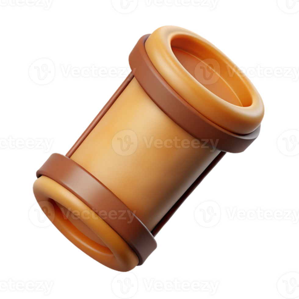 beautiful traditional Recycled Cardboard Tube with Brown Cap Transparent genuine png