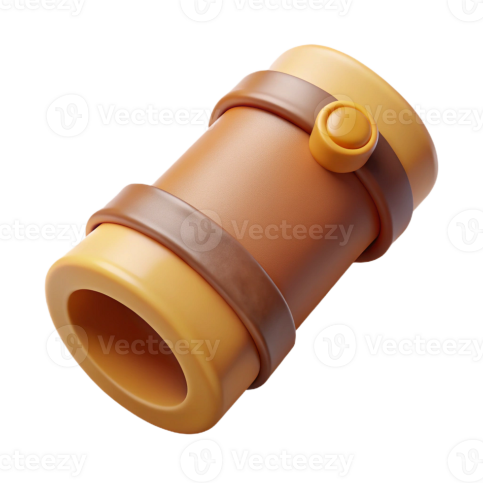 magnificent rustic Recycled Cardboard Tube with Brown Cap Transparent premium png