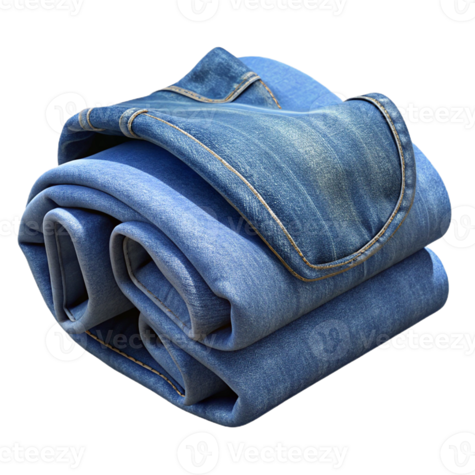 impressive traditional Recycled Denim Jeans Folded Cutout high resolution png