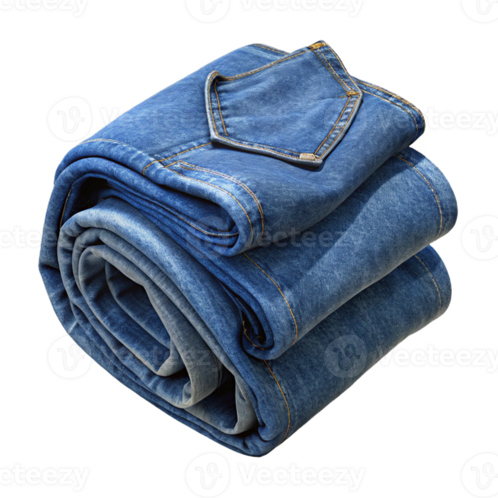 extraordinary artistic Recycled Denim Jeans Folded Cutout authentic png