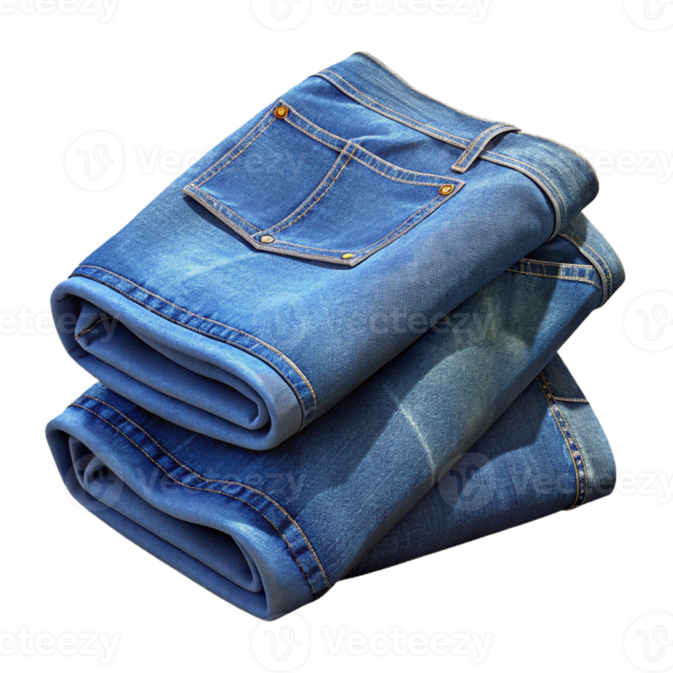 beautiful abstract Recycled Denim Jeans Folded Cutout original png