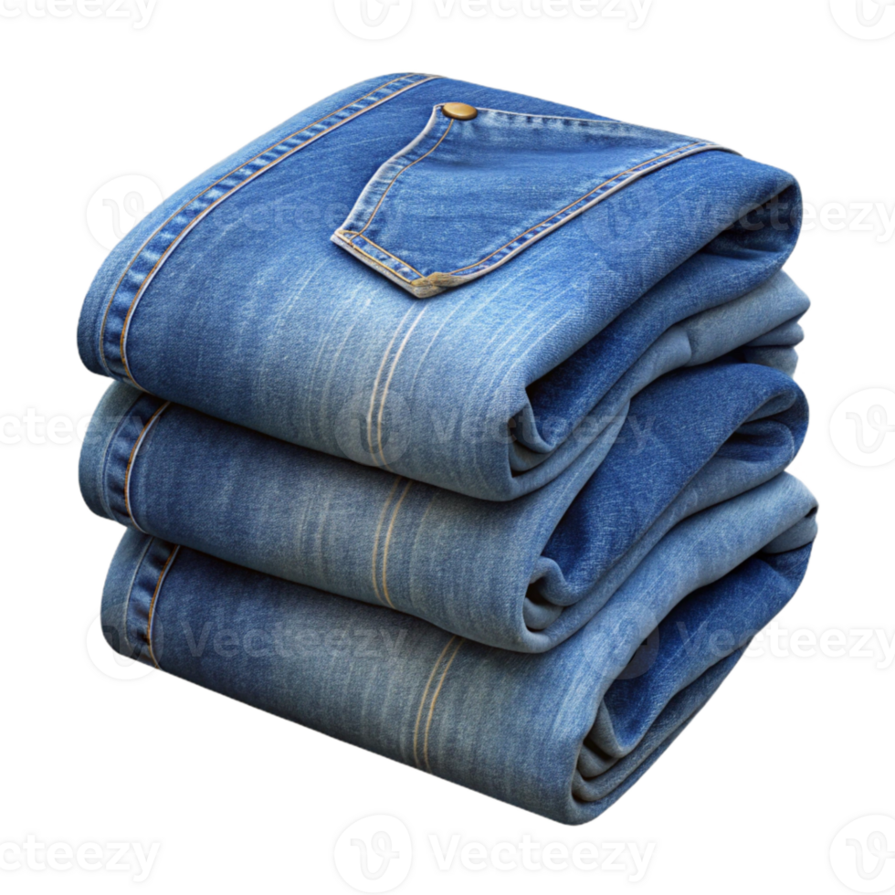 impressive rustic Recycled Denim Jeans Folded Cutout genuine png
