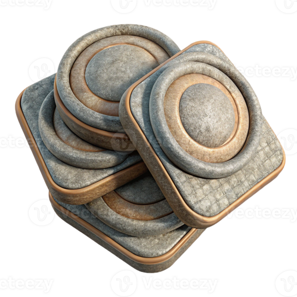 impressive classic Recycled Fabric Coasters Set of Four Isolated Element genuine png