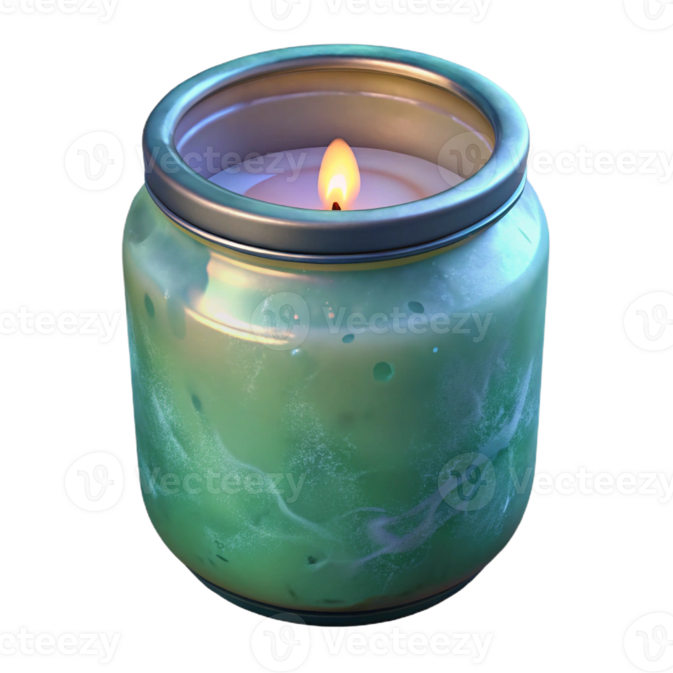 extraordinary artistic Recycled Glass Jar Candle Isolated professional png