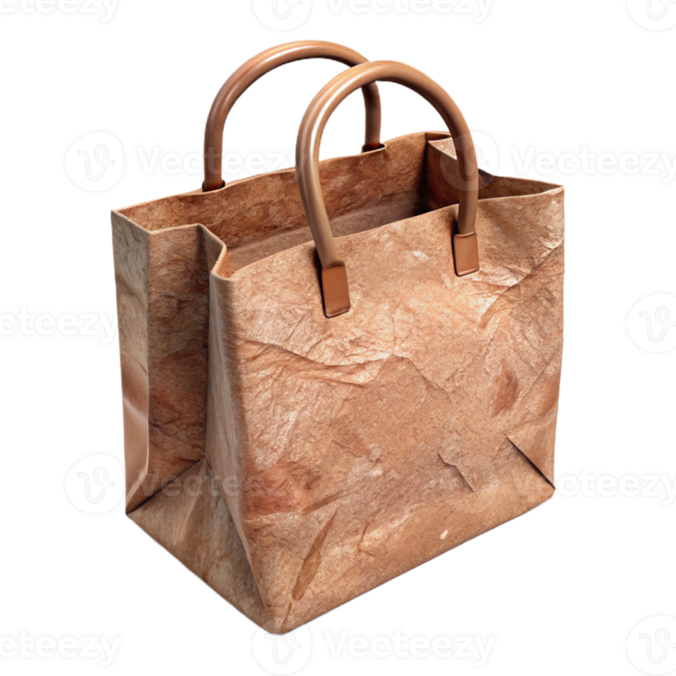 dramatic abstract Recycled Paper Bag with Handles Transparent Background original png