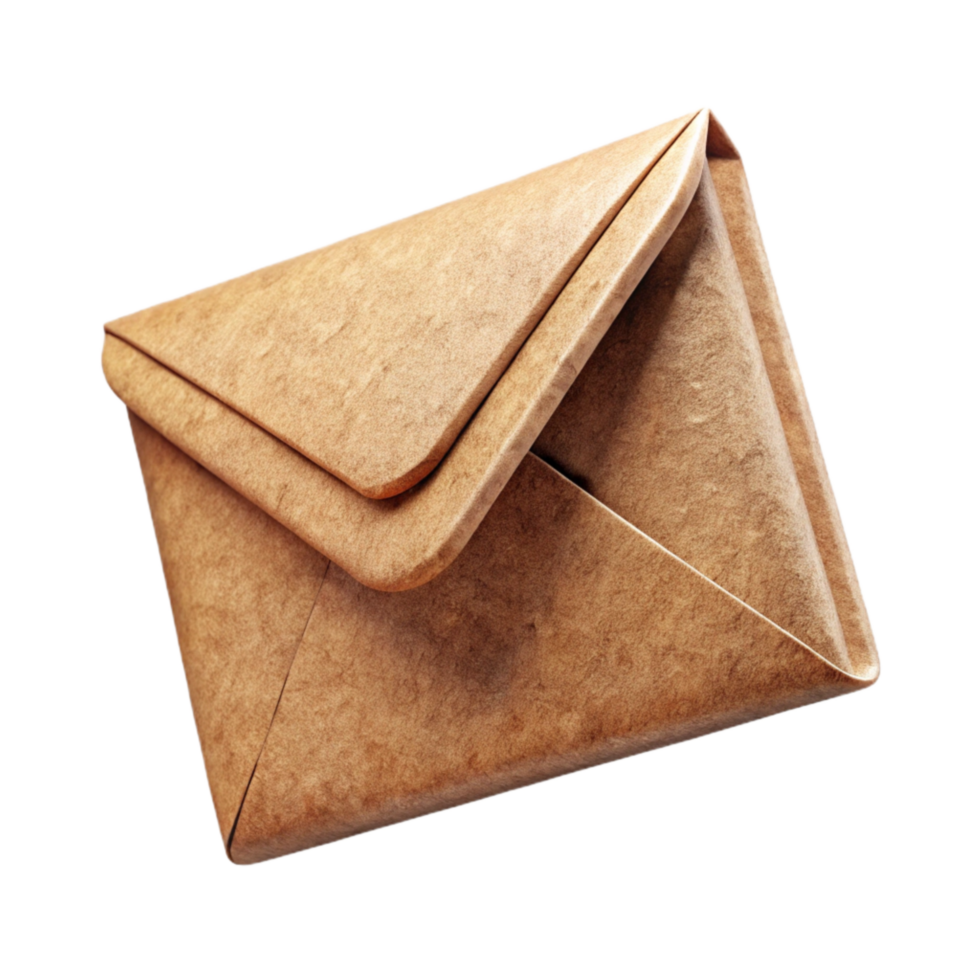 extraordinary abstract Recycled Paper Envelope Brown Kraft Texture Transparent Background premium png
