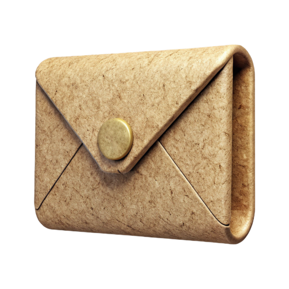 impressive traditional Recycled Paper Envelope Isolated Cutout authentic png