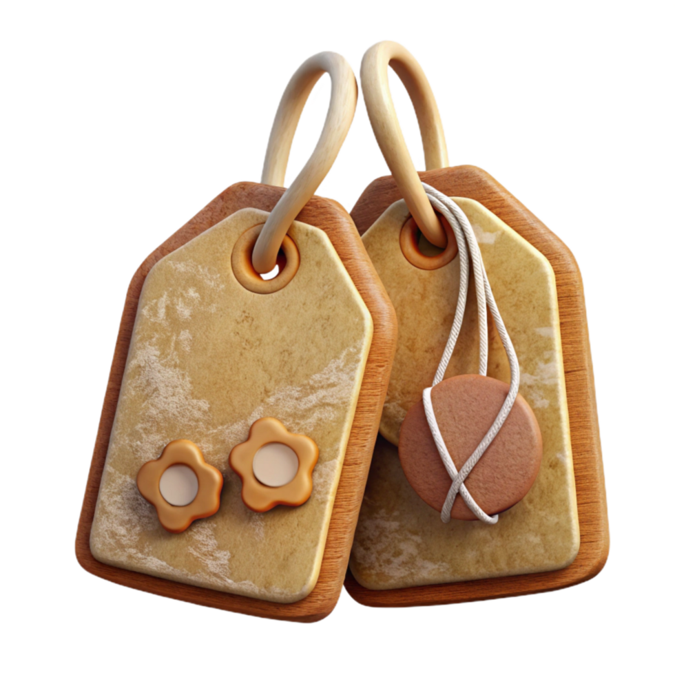 extraordinary abstract Recycled Paper Gift Tags Rustic Design Isolated Element premium png