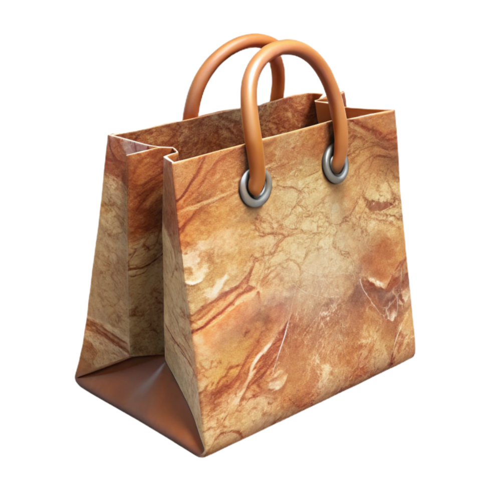 extraordinary rustic Recycled Paper Shopping Bag Handles Transparent Background genuine png