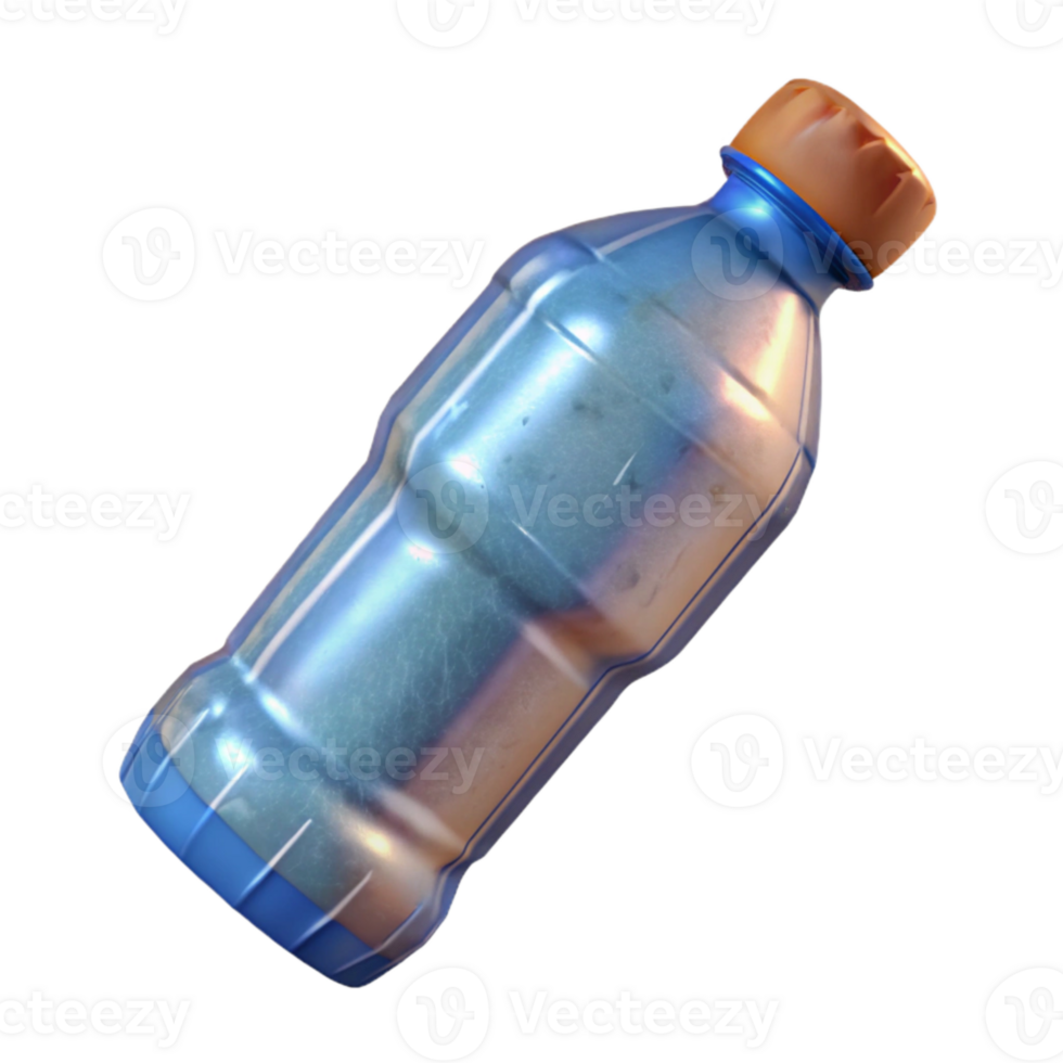 serene rustic Recycled Plastic Bottle Isolated Transparent Background authentic png