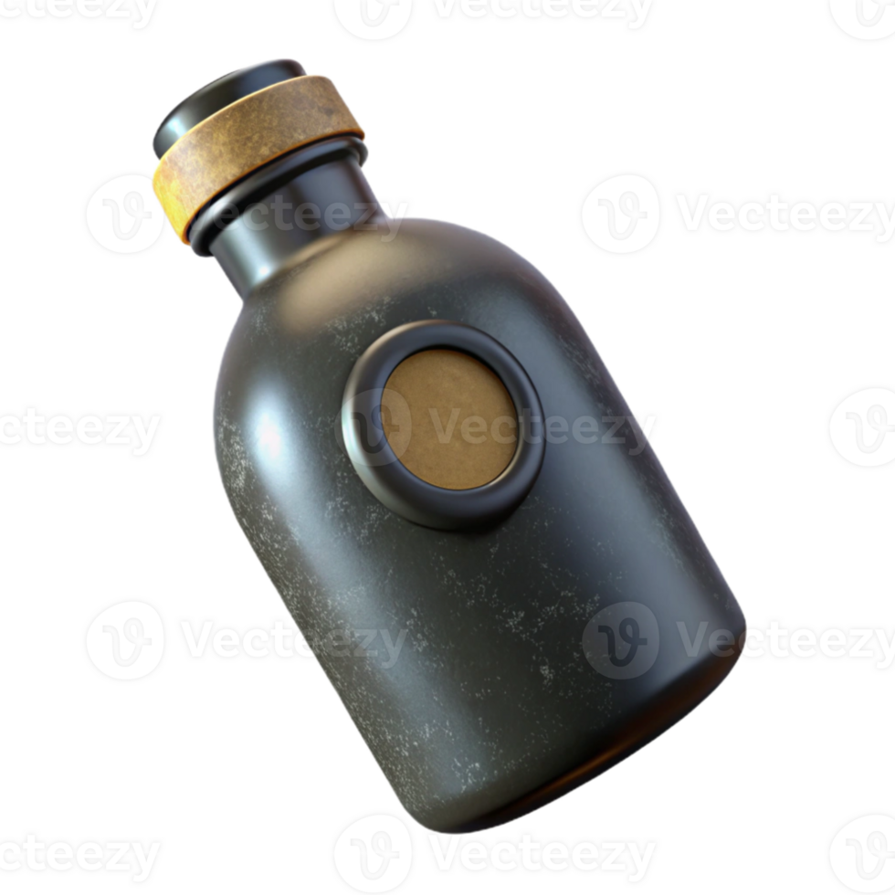 serene modern Recycled Plastic Bottle with Blue Label Cutout authentic png