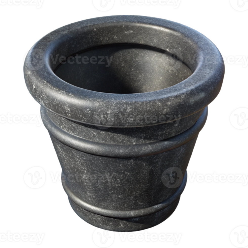 serene abstract Recycled Plastic Flower Pot Terracotta Color Cutout genuine png