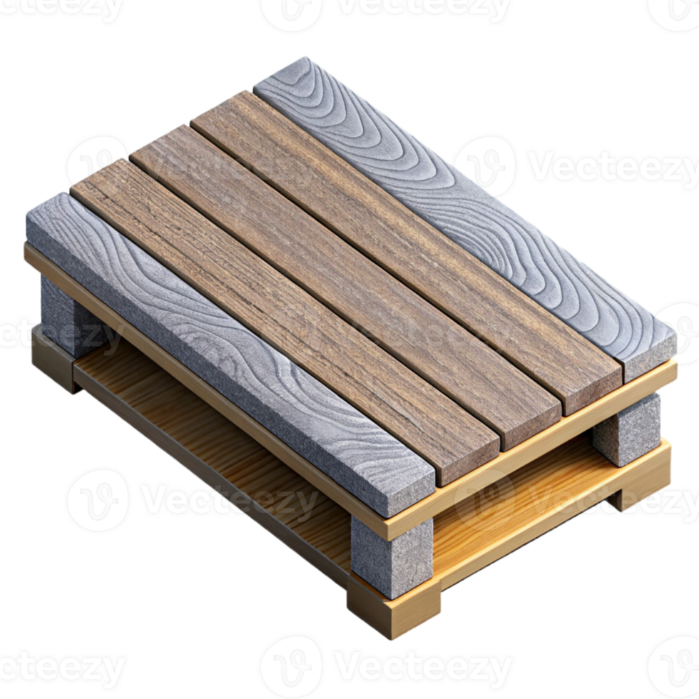 beautiful abstract Recycled Plastic Lumber Deck Boards Isolated professional png