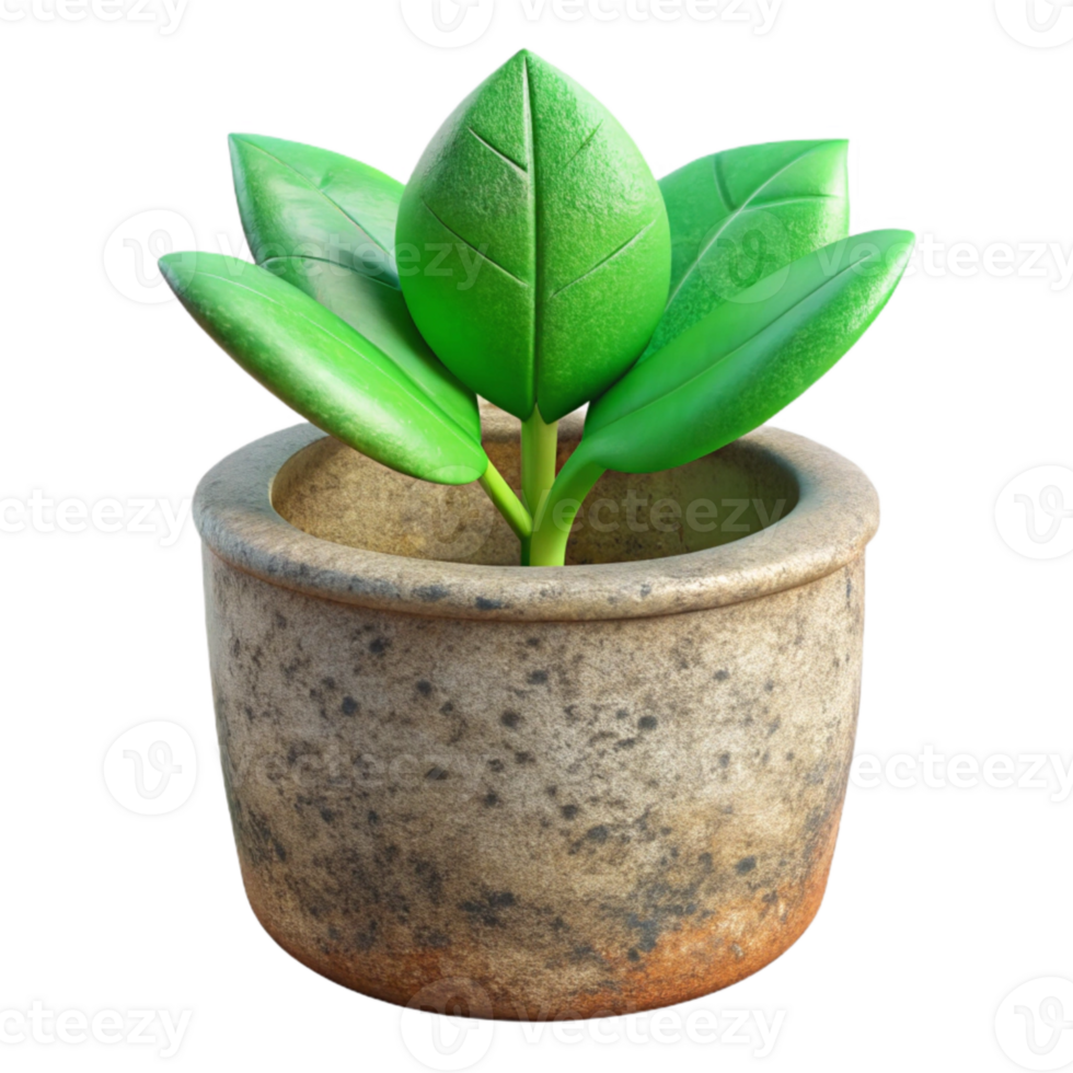extraordinary modern Recycled Plastic Planter with Green Plant Isolated original png