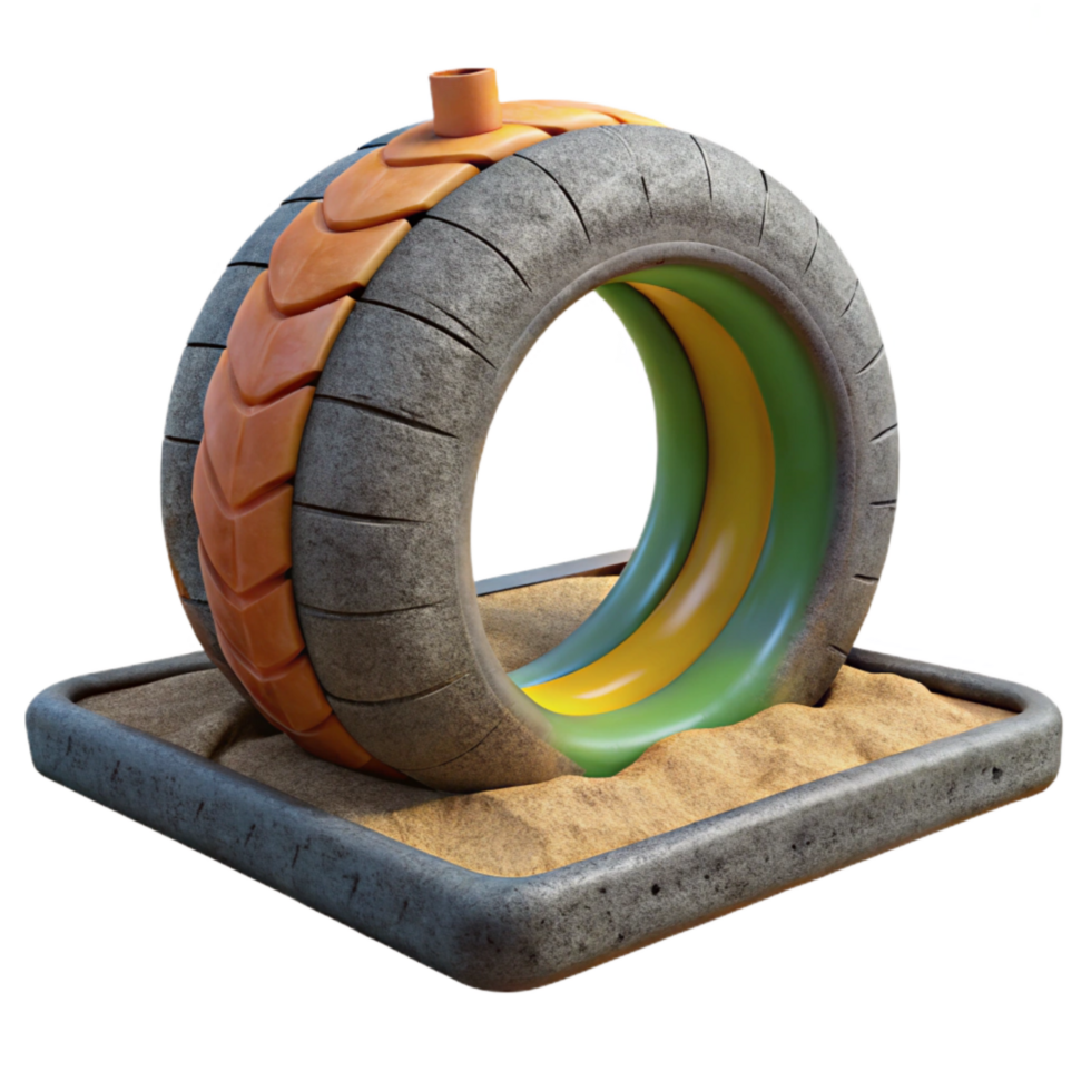 beautiful artistic Recycled Tire Playground Surface Transparent high quality png