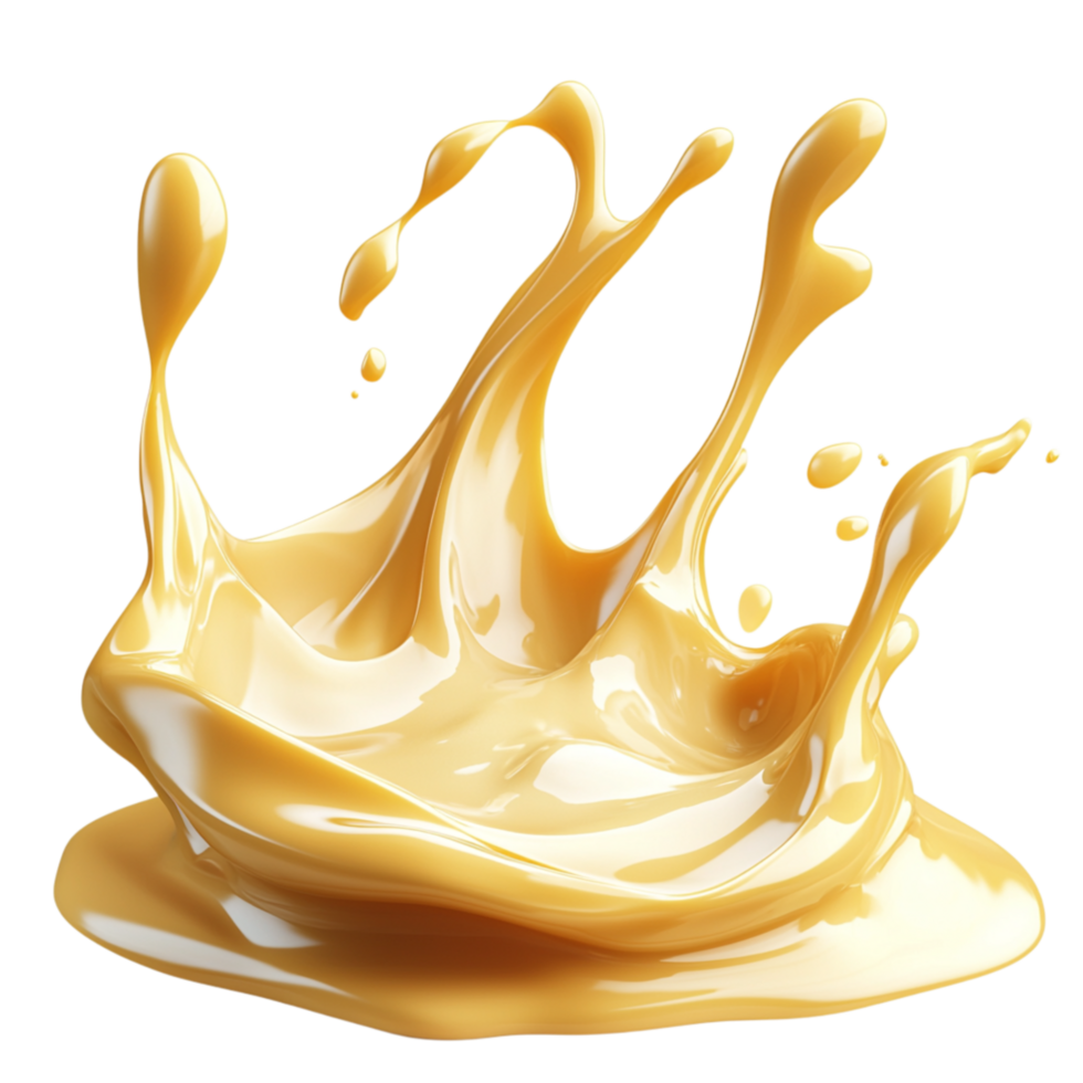 Creamy golden splashing a texture png