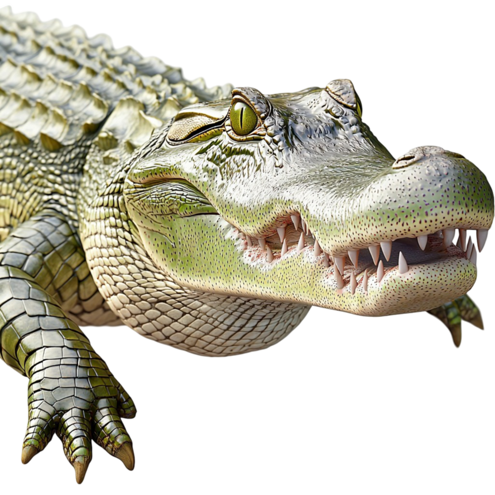 Fierce crocodile sharp teeth rough skin png