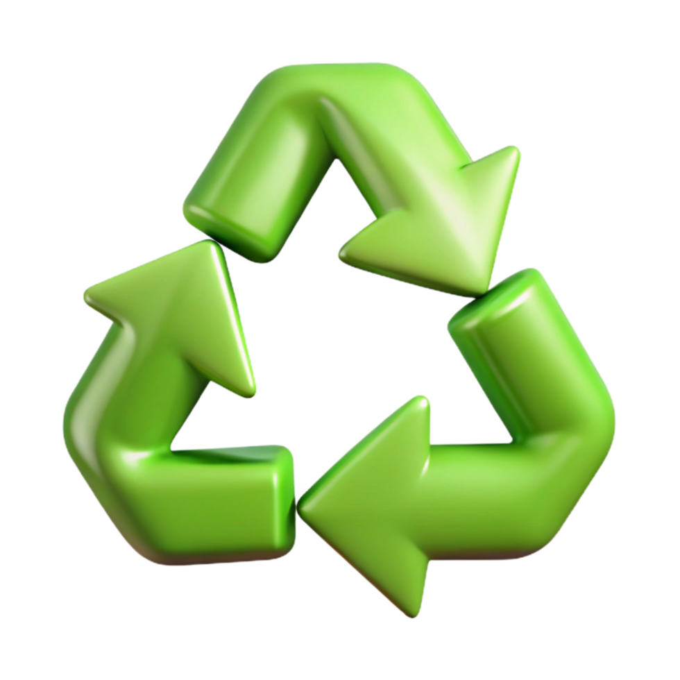 elegant artistic Recycling Symbol Green Arrows Eco Friendly Cutout png