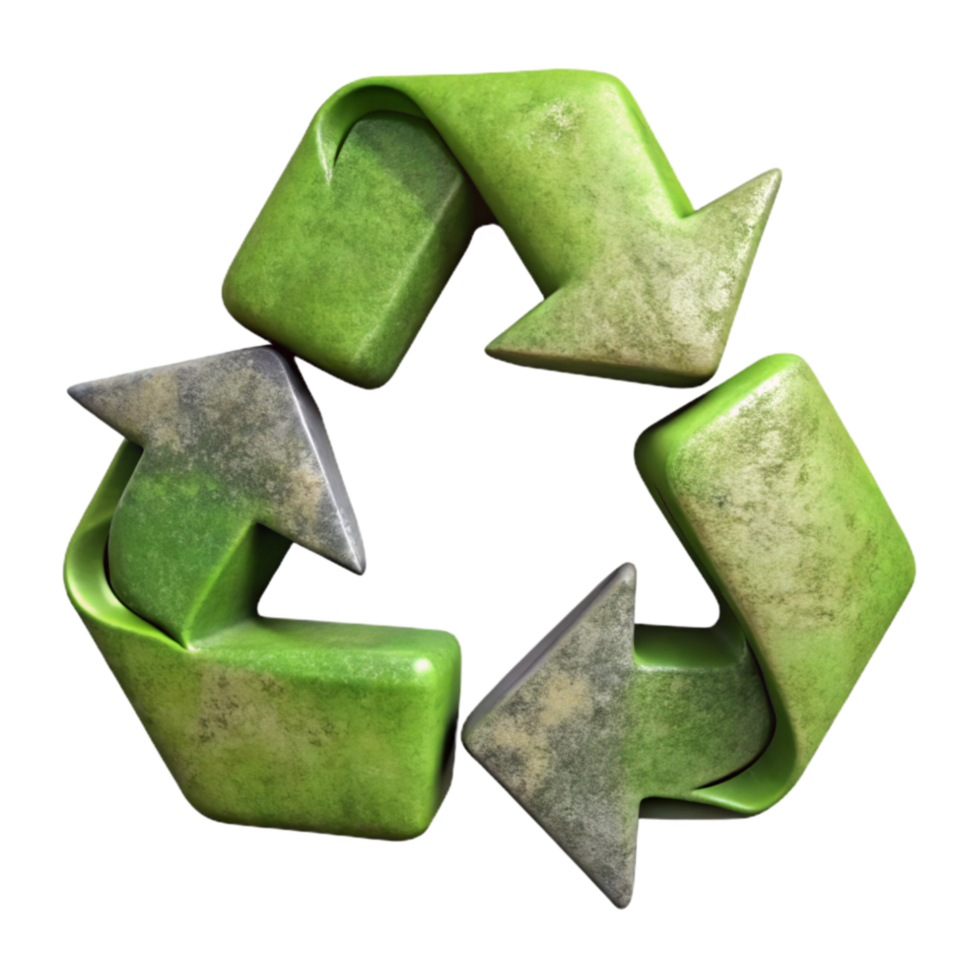 dramatic rustic Recycling Symbol Hand Drawn Style Transparent Background premium png