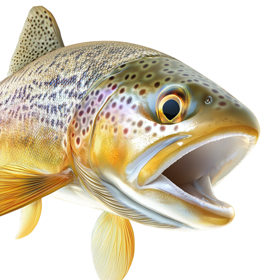 Large fish an open mouth detailed scales png