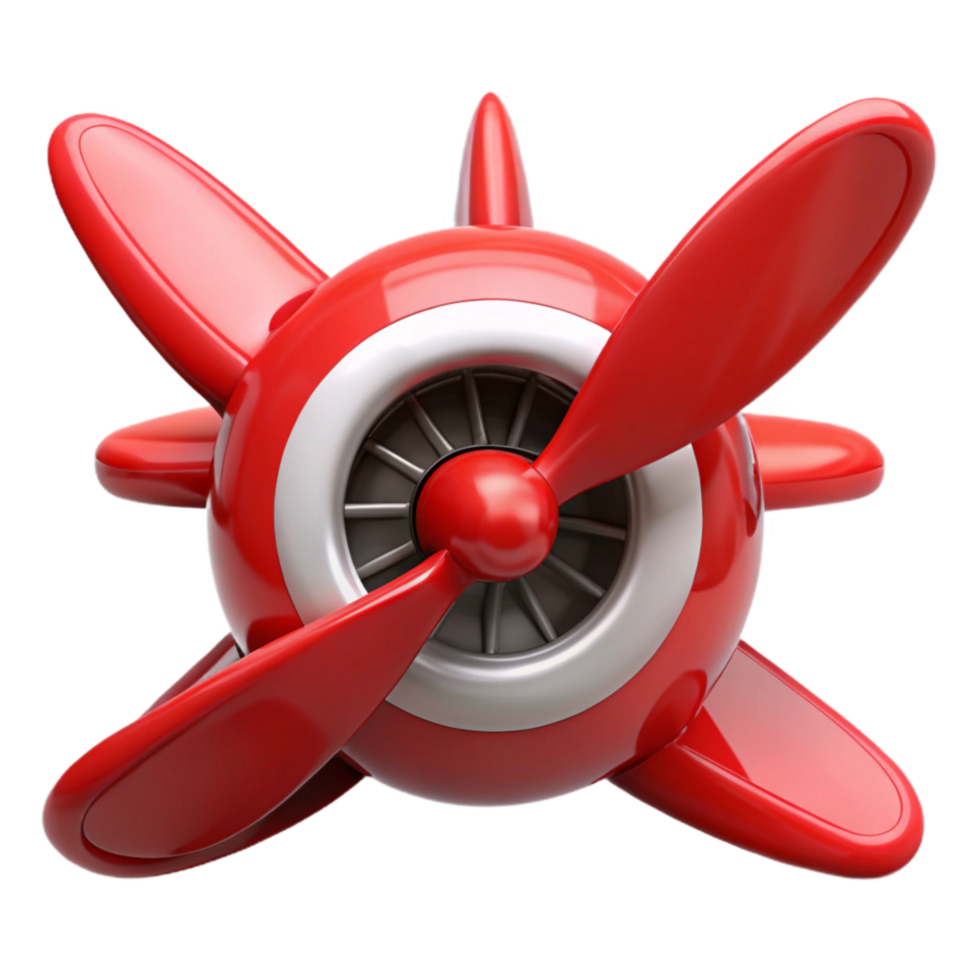 serene abstract Red Airplane Propeller Front View Transparent Cutout original png