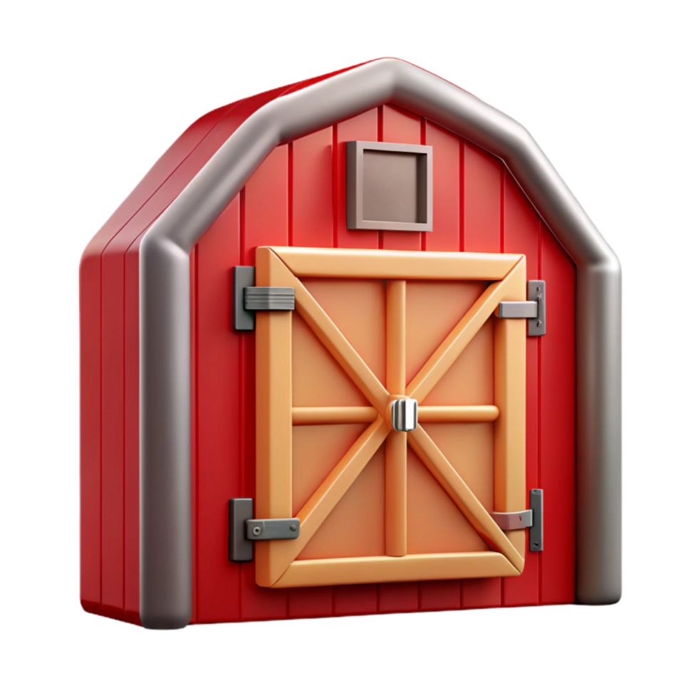 stunning artistic Red Barn Door Transparent detailed png