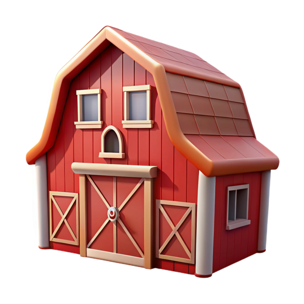 wonderful contemporary Red Barn Interior Isolated Element detailed png