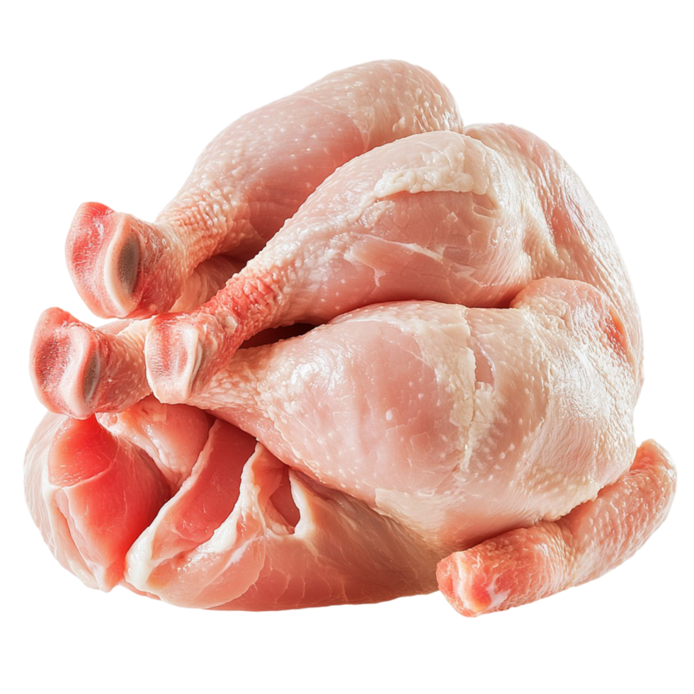 raw chicken pieces stacked neatly pink texture png