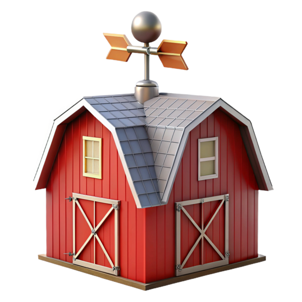 impressive abstract Red Barn Weathervane Transparent Background high resolution png
