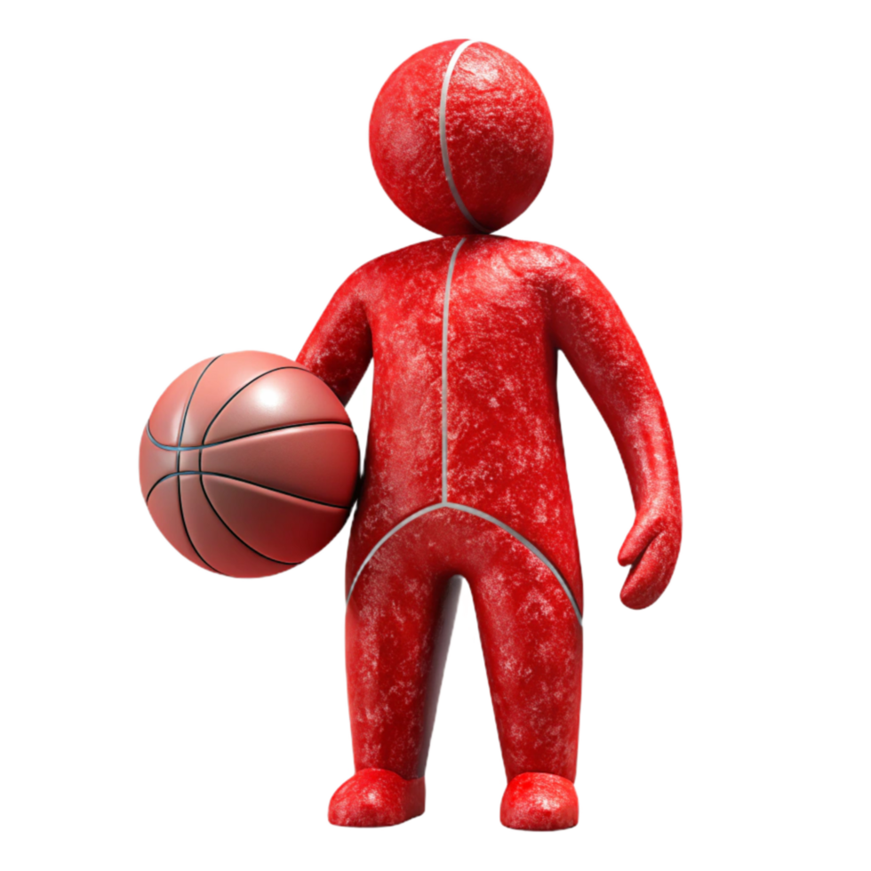 stunning modern Red Basketball Player Silhouette Cutout original png
