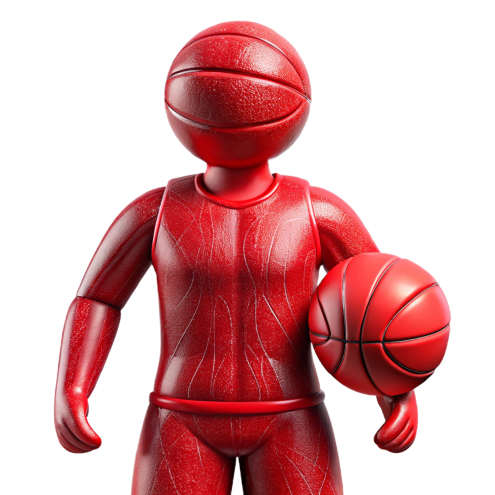 serene vintage Red Basketball Player Silhouette Cutout genuine png
