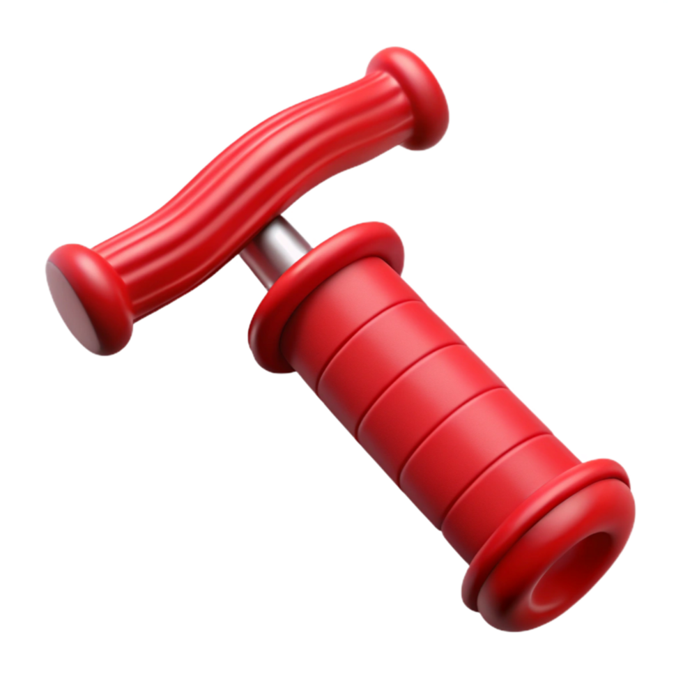 elegant minimalist Red Bicycle Handlebar Grip Texture Transparent Background detailed png