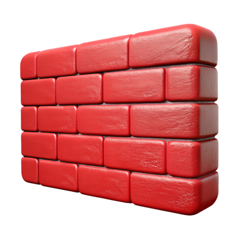 dramatic rustic Red Brick Wall Texture Isolated Element detailed png