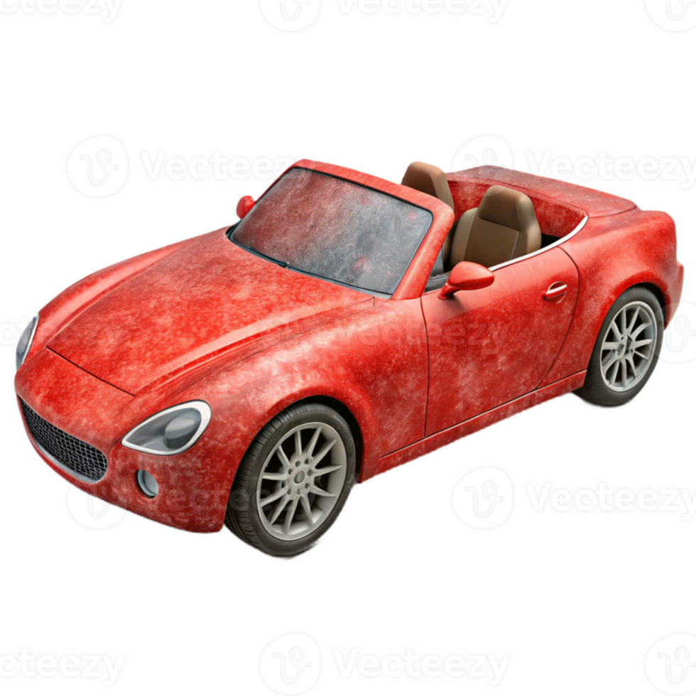 magnificent creative Red Convertible Side View Cutout Transparent Background professional png