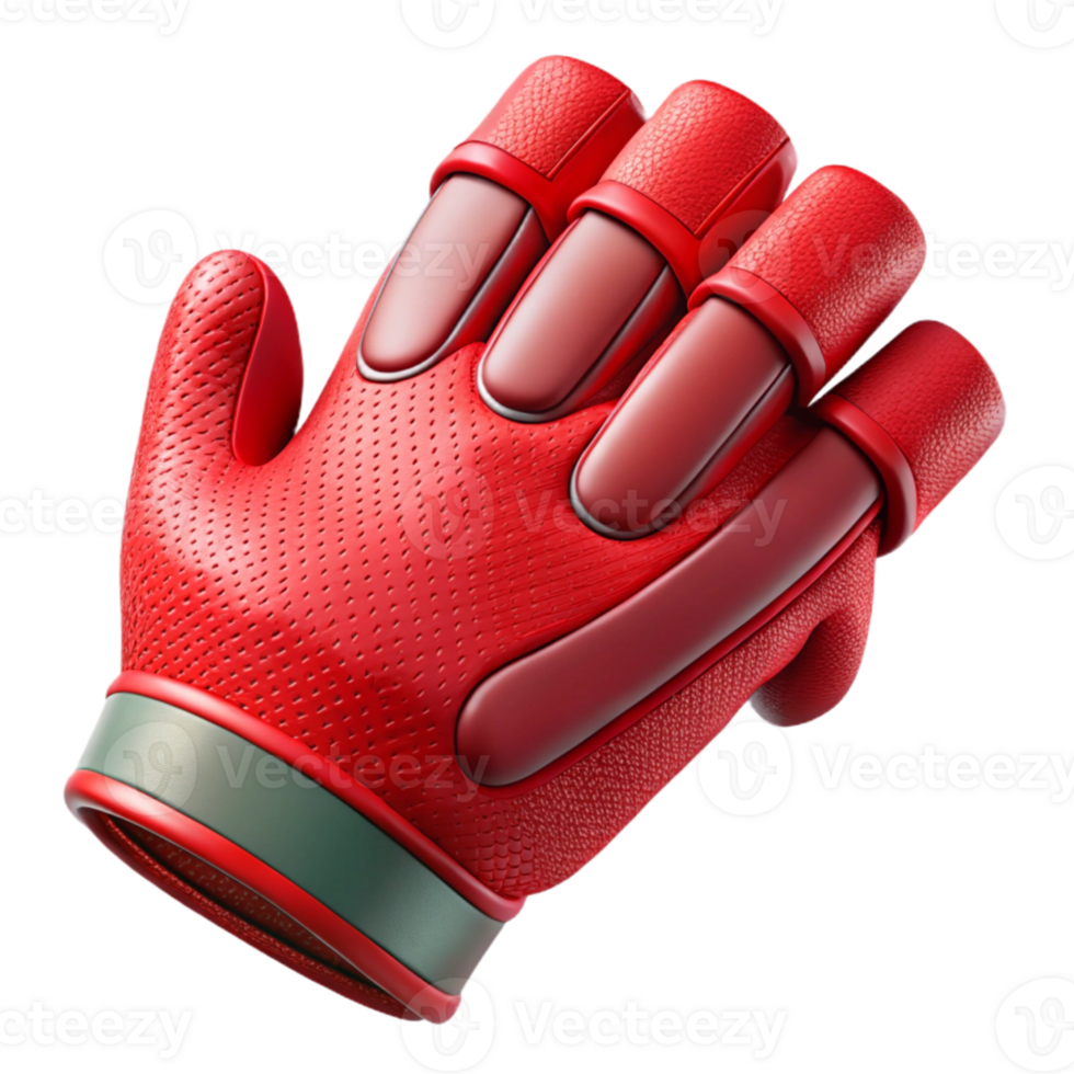 serene modern Red Cycling Gloves Isolated on Transparent Background professional png