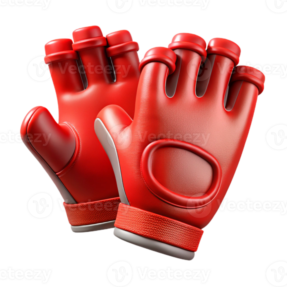 stunning minimalist Red Cycling Gloves Isolated on Transparent Background genuine png