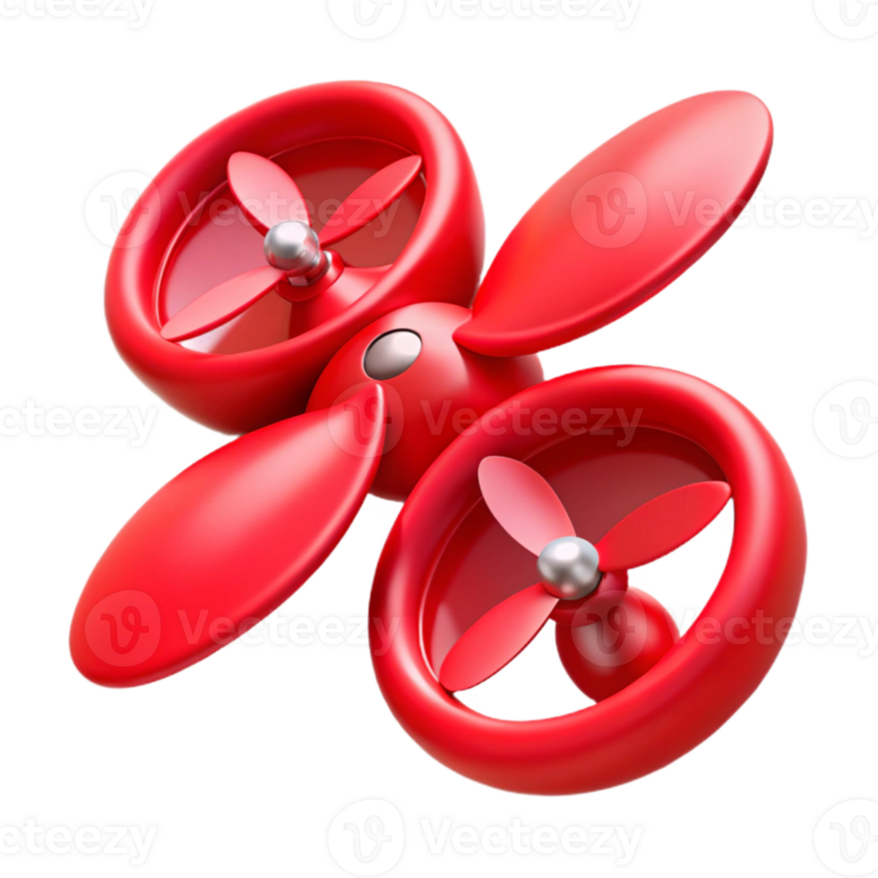 serene vintage Red Drone Propellers Spinning exclusive png