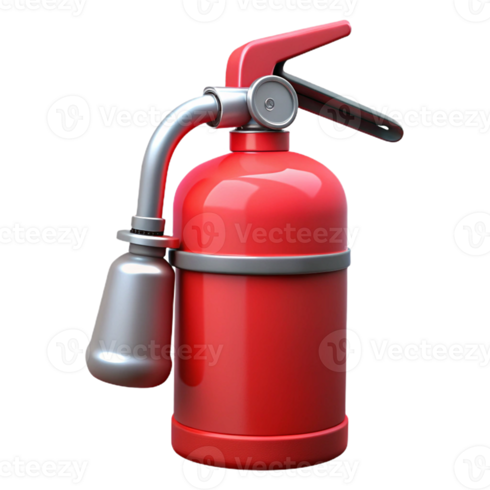 dramatic rustic Red Fire Extinguisher Front View Isolated Element high resolution png