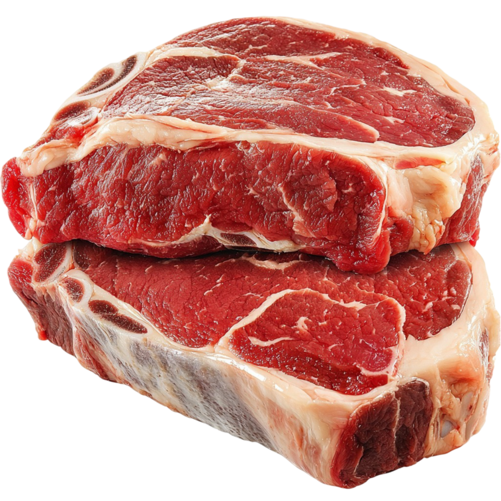 raw beef steaks marbled texture red color ready for cooking png